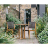 Sissinghurst Teak Dining Set - 60cm Table & 2 Lumo Stacking Chairs