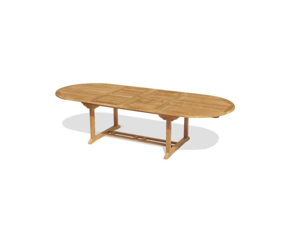 Oxburgh Oval Teak Extending Table & Palma Folding Armchairs Set
