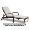 Antibes Rattan Garden Sun Lounger with Natural Cushion - Used: Good