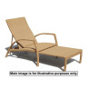 Antibes Rattan Garden Sun Lounger with Natural Cushion - Used: Good