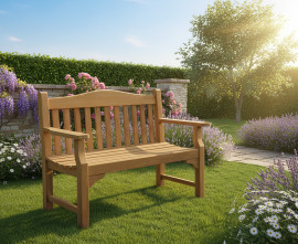 Runnymede 2 Seater Teak Garden Bench