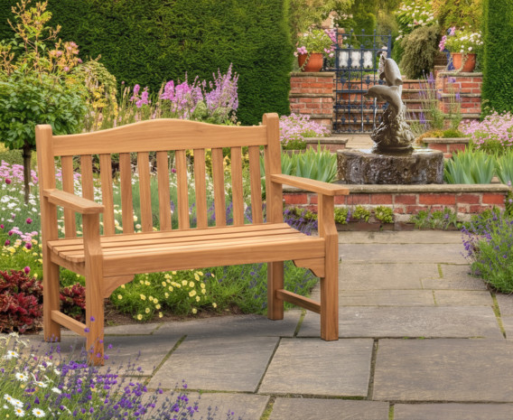 Runnymede 2 Seater Teak Garden Bench