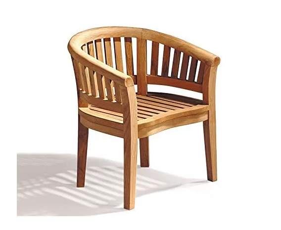 Wimbledon Teak Banana Bench & 2 Armchairs Garden Set
