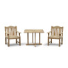 Sissinghurst Teak 1m Square Table and Austen Garden Armchairs Set