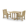 Sissinghurst Teak 1m Square Table and Austen Garden Armchairs Set