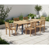 Diskus 8 Seater Dining Table and 6 Sussex Stacking Armchairs Set