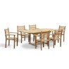Oxburgh Extending Garden Table and 6 Sussex Stacking Armchairs