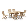 Oxburgh Teak Extending Table and Cannes Folding Chairs Set