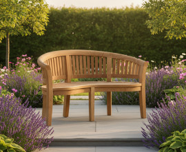 Wimbledon Teak Banana Bench