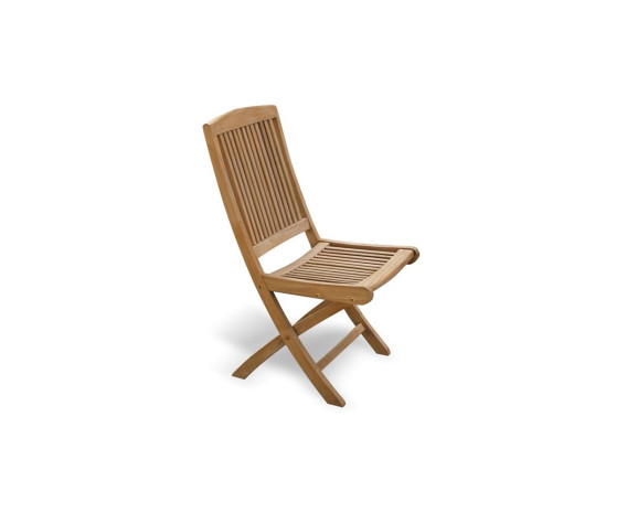 Oxburgh Single-Leaf Extending Teak Table and Folding Rimini Chairs Set