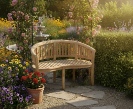 Wimbledon Bijou Banana Bench - 1.2m