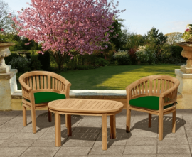 Wimbledon 2 Seater Coffee Table and Armchairs Set