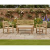 Kennington 1.5m Bench and Armchairs Coffee Set