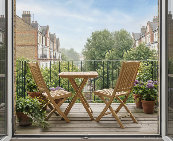 Teak Folding 0.6m Lymington Table and Chair Set