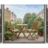 Teak Folding 0.6m Lymington Table and Chair Set
