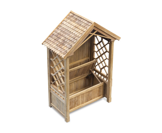 Teak Garden Rose Arbour Bench