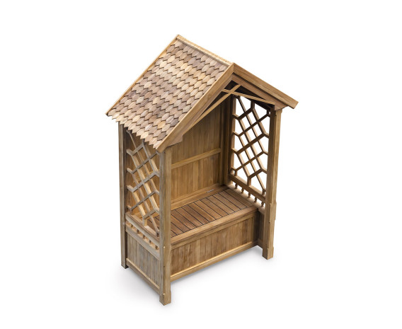 Teak Garden Rose Arbour Bench