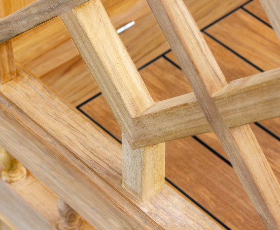 Teak Garden Rose Arbour Bench