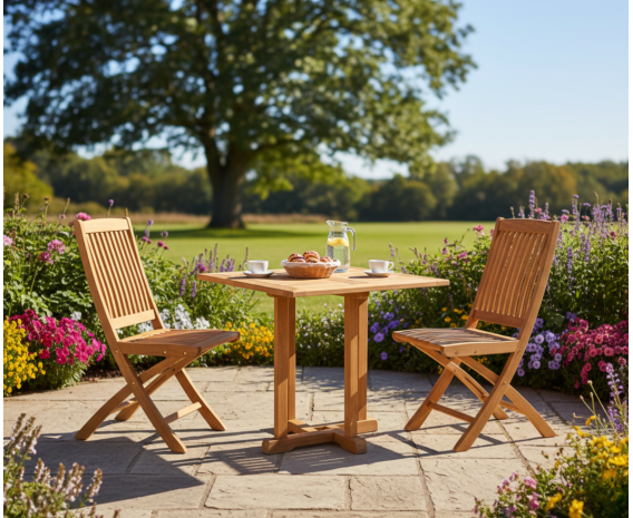 Sissinghurst 2 Seater Square 80cm Dining Set with Cannes Chairs