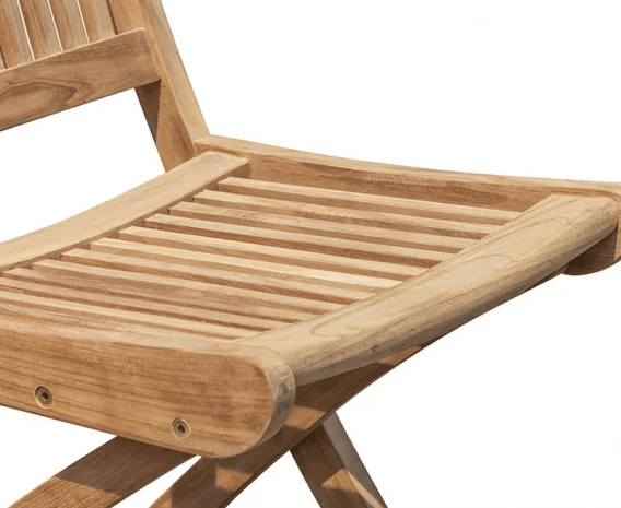 Palma Teak Folding Chair and Cannes Adjustable Garden Footstool