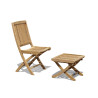Palma Teak Folding Chair and Cannes Adjustable Garden Footstool