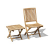 Palma Teak Folding Chair and Cannes Adjustable Garden Footstool