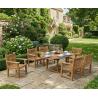 Oxburgh 6 Seater Single Leaf Extending Table with Turners Armchairs