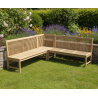 Reigate Teak Corner Chair and Garden Benches Set