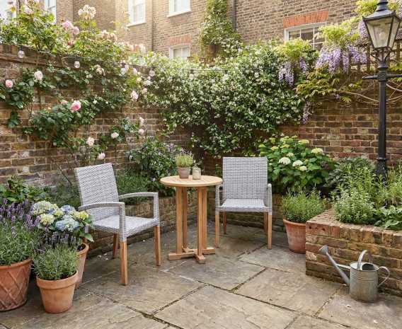 Sissinghurst 2 Seater Set, 60cm Round Table and St Moritz Chairs