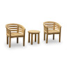 Teak 50cm Round Garden Table and Bloomsbury Tub Chairs Set