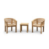 Teak 50cm Square Side Table and Bloomsbury Teak Tub Chairs