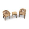Teak 50cm Square Side Table and Bloomsbury Teak Tub Chairs