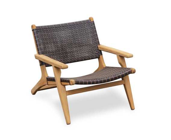 Catalina Lounge Chair With Arms, Flat Weave