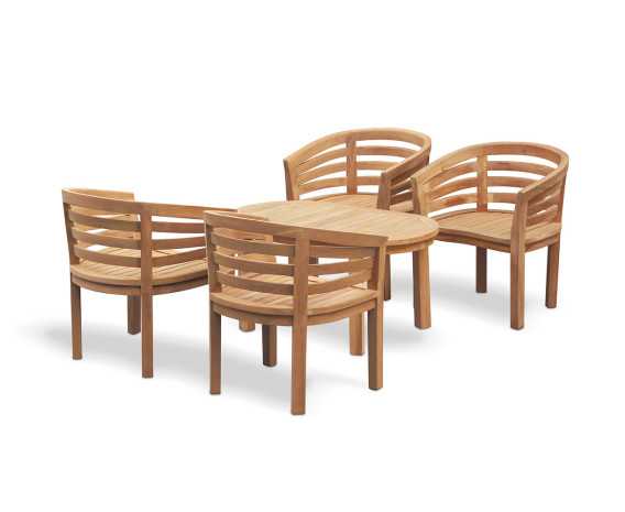 Wimbledon Teak Coffee Table and Bloomsbury Tub Chairs