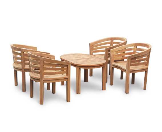 Wimbledon Teak Coffee Table and Bloomsbury Tub Chairs