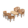 Wimbledon Teak Coffee Table and Bloomsbury Tub Chairs
