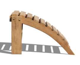 Teak Wood Adirondack Footstool