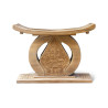 Ashanti-style Ornate Javanese Teak Stool