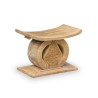 Ashanti-style Ornate Javanese Teak Stool