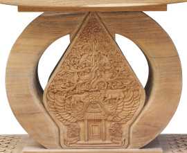 Ashanti-style Ornate Javanese Teak Stool