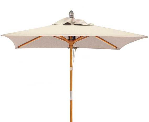 Tilting Square 2m Garden Parasol - Natural