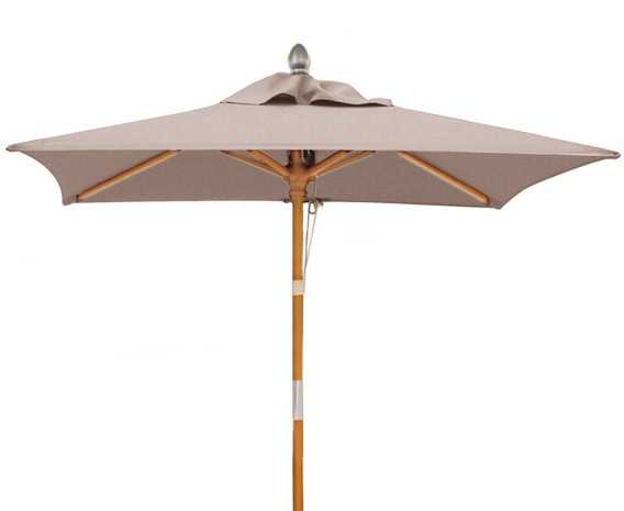 Tilting Square 2m Garden Parasol - Natural