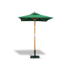 Square Hardwood 1.5m Garden Parasol - Green