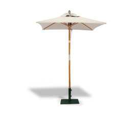 Square Hardwood 1.5m Garden Parasol - Natural