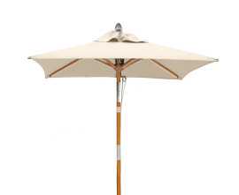 Tilting Square 1.5m Patio Parasol - Natural
