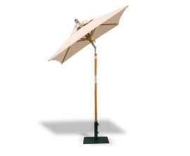 Tilting Square 1.5m Patio Parasol - Natural