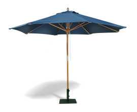 Octagonal 3m Wooden Garden Parasol - Blue