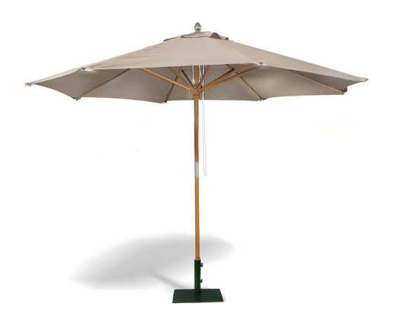Octagonal 3m Wooden Garden Parasol - Blue