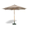 Octagonal 3m Wooden Garden Parasol - Taupe