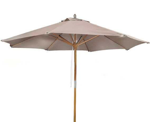 Octagonal 3m Wooden Garden Parasol - Blue
